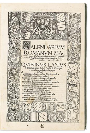 Stöffler [Stoeffler], Johannes (1452-1531) Calendarium Romanum Magnum, Caesareae Maiestati Dicatum.